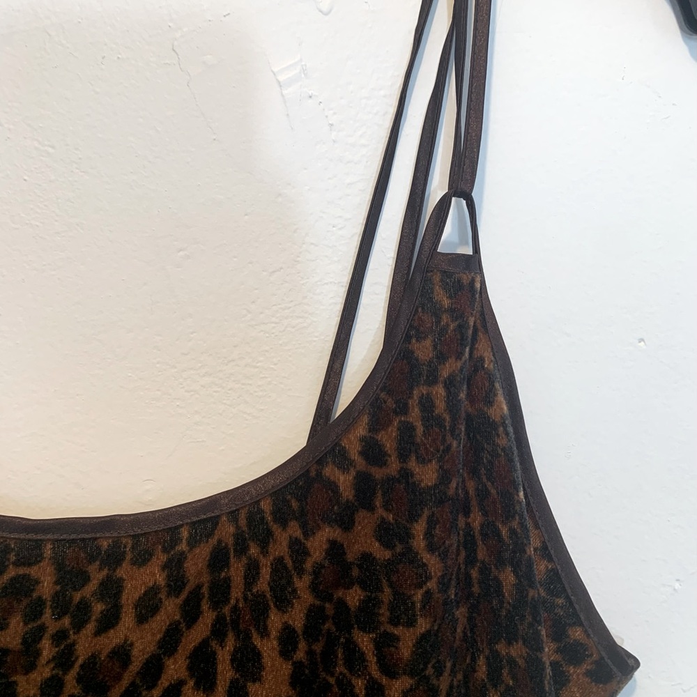 Vintage California Dynasty Velvet Leopard Chemise Lingerie - Picture 4 of 8
